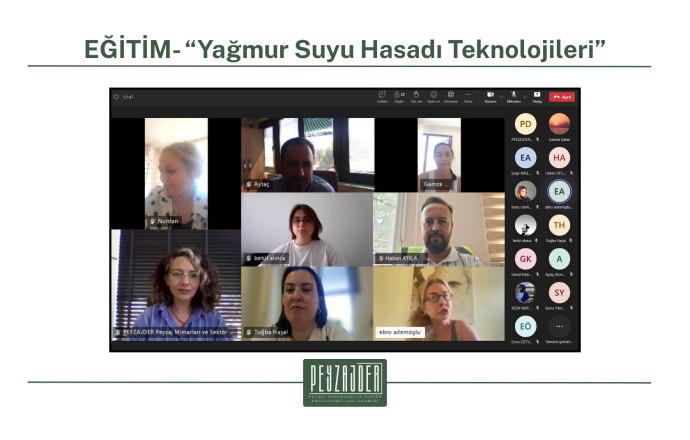 PEYZAJDER'DEN SÜRDÜRÜLEBİLİR GELECEĞE KATKI - "YAĞMUR SUYU TEKNOLOJİLERİ" 