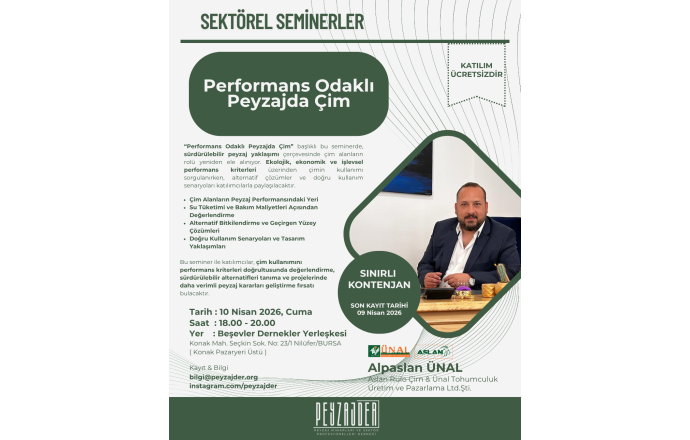 Sektörel Seminerler - "Performans Odaklı Peyzajda Çim"