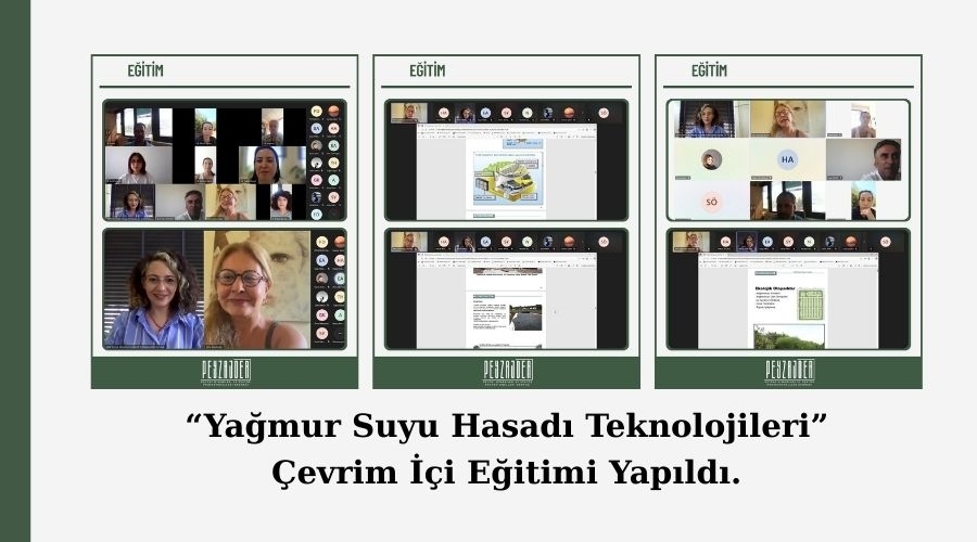 "Yağmur Suyu Hasadı Teknolojileri" hakkında çevrim içi eğitim yapıldı.